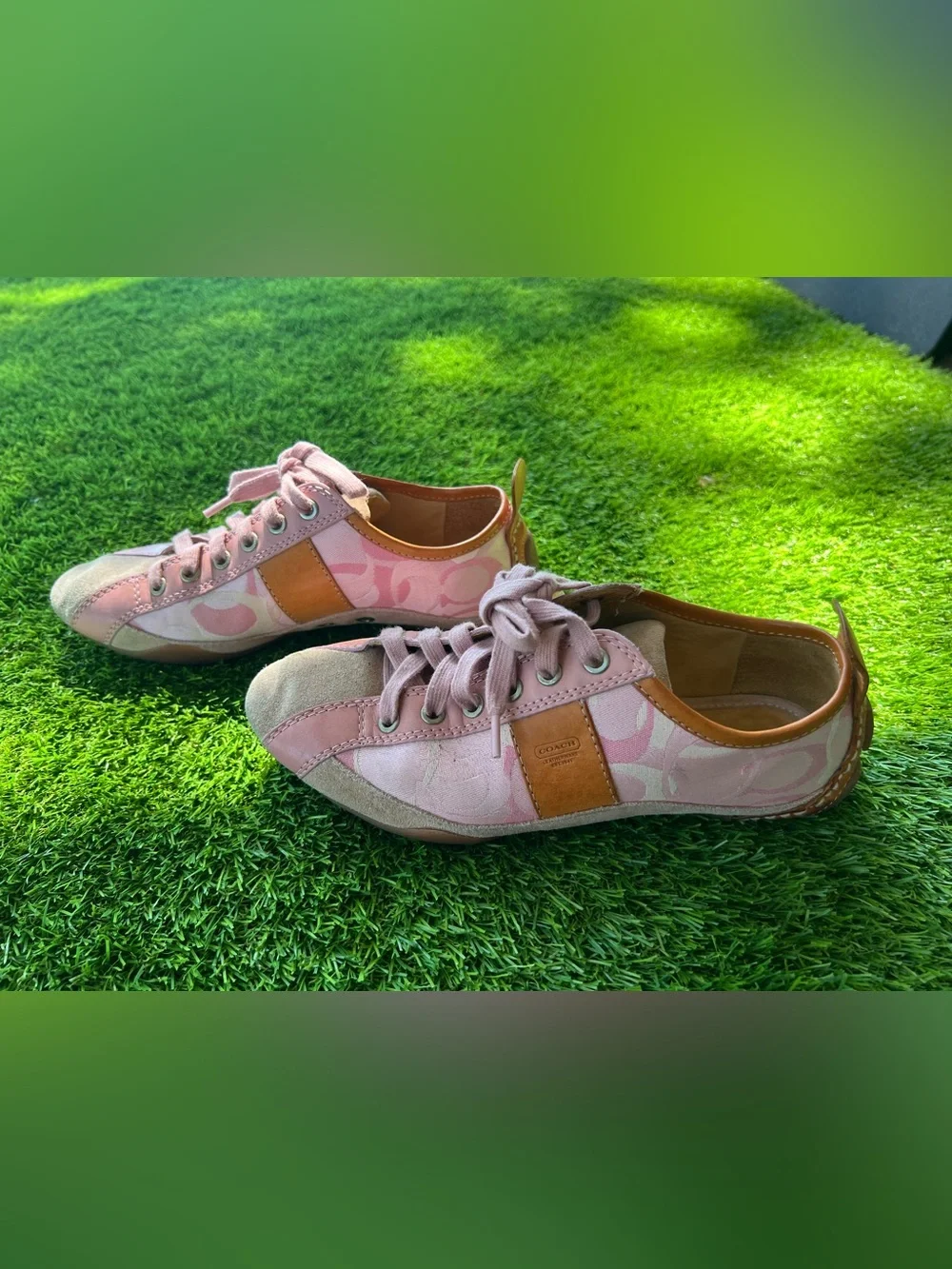 Pink coach shoes